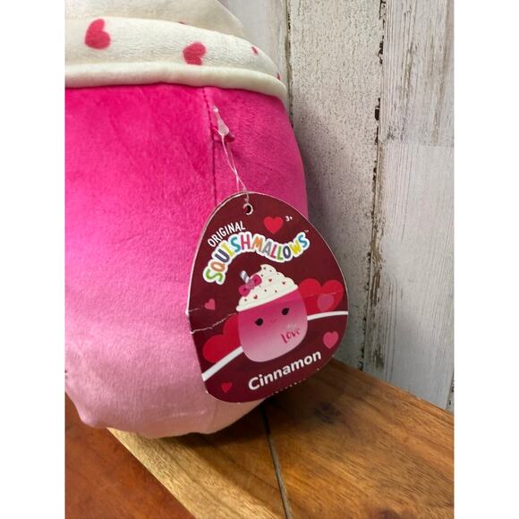 NWT Squishmallows 10" Cinnamon Pink Milkshake Valentine Plush Toy - Picture 2 of 6